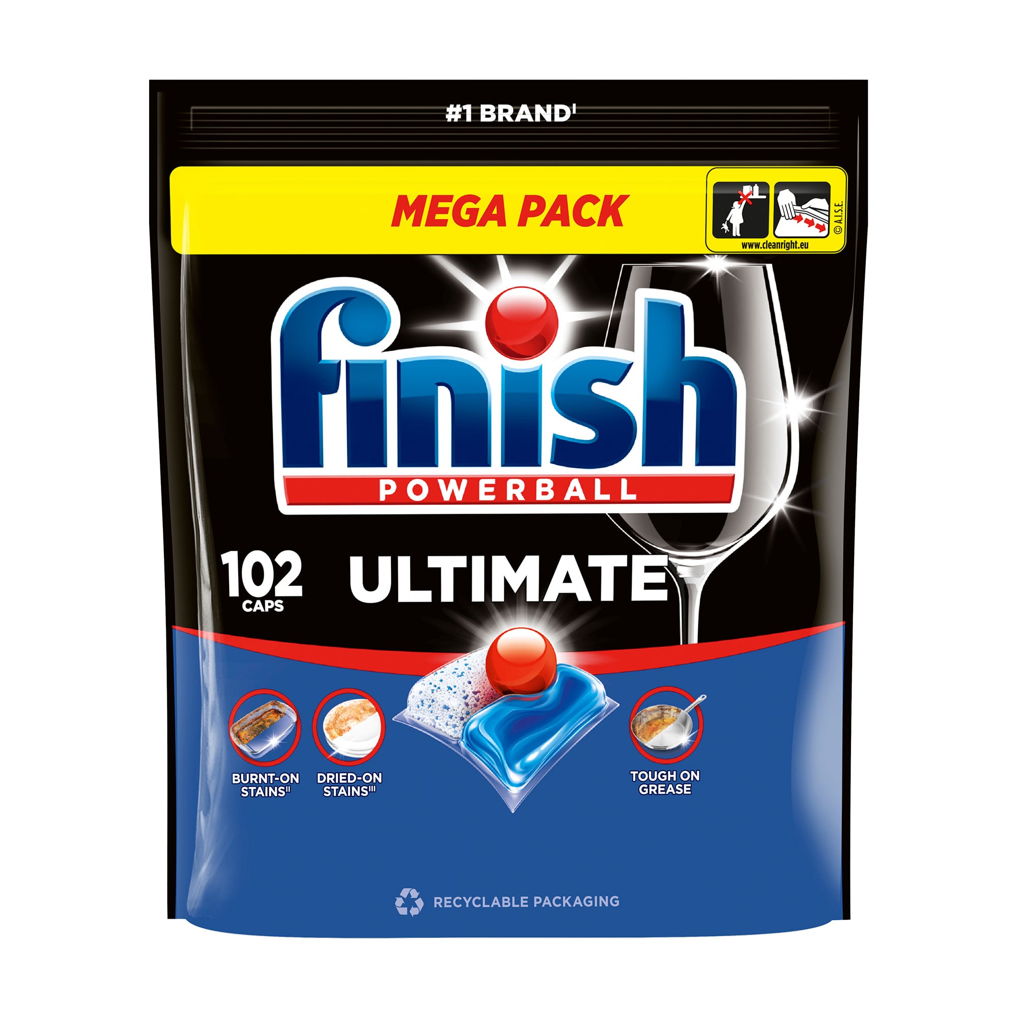 Капсули для миття посуду в посудомийній машині Finish Ultimate, 102 шт