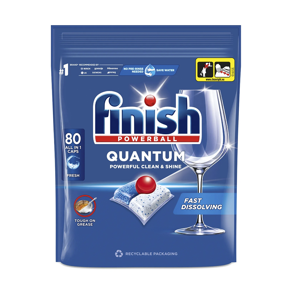 Капсули для посудомийних машин Finish Quantum All in 1, 80 шт