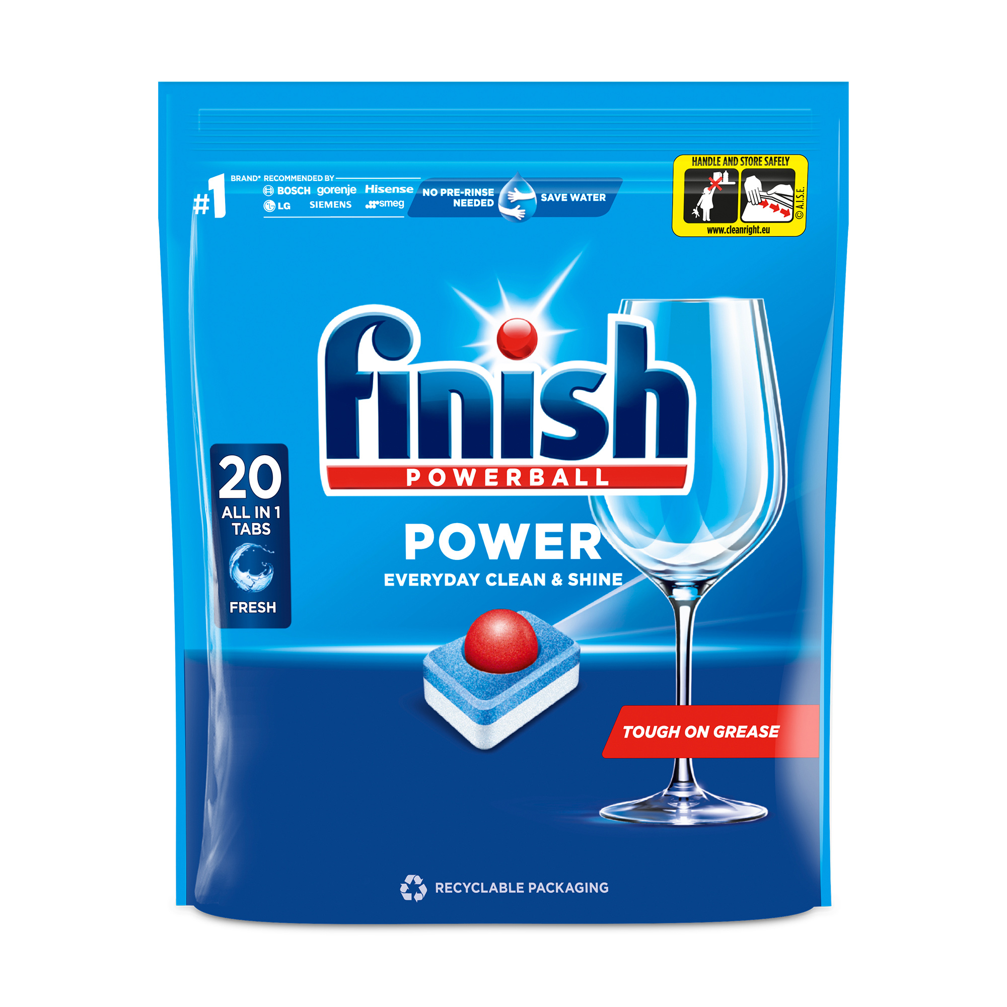 Таблетки для миття посуду в посудомийній машині  Finish All in 1, 20 шт